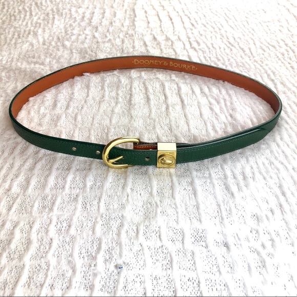 Dooney & Bourke Accessories - Vintage Dooney & Bourke green brown thin belt M